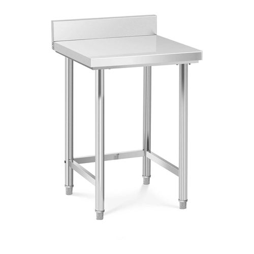 Table de travail inox - 64 x 64 cm - Avec dosseret - Capacit? de charge de 200 kg