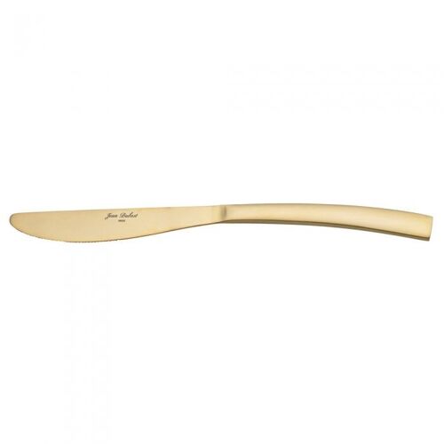 Couteau De Table Monobloc Jet Doré (Lot De 6)