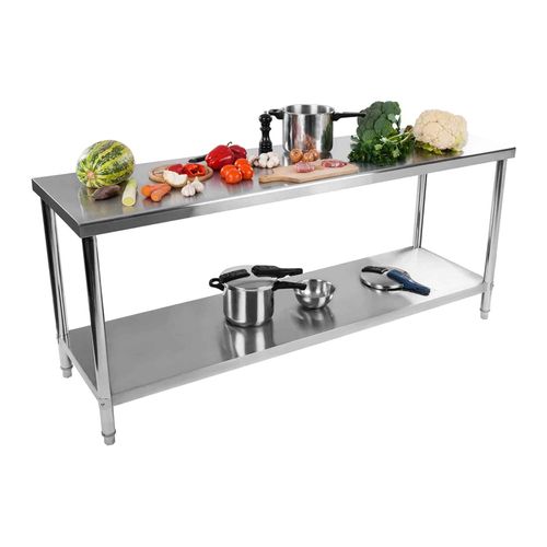 Table de travail inox - 200 x 60 cm - Capacit? de charge de 160 kg