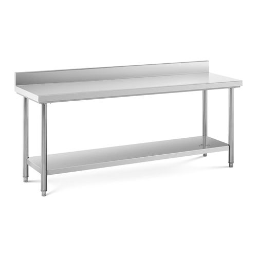 Table de travail inox avec dosseret - 200 x 60 cm - Capacit? de 160 kg