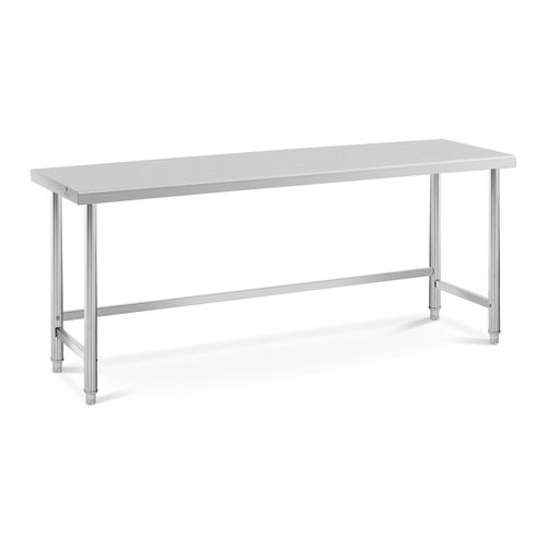 Table de travail inox - 200 x 60 cm - Capacit? de 95 kg - Royal Catering