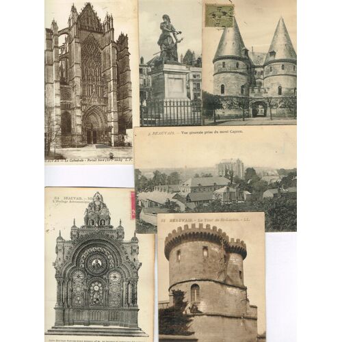 Lot 6 Cartes Postales Anciennes Beauvais