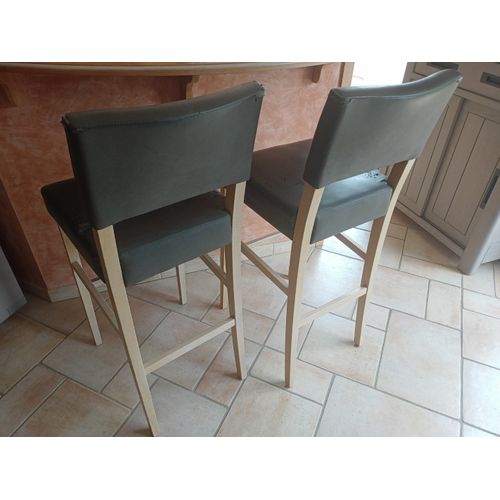 2 Tabourets/Chaises De Bar, Chêne Massif Du Jura Par Artisan Ébéniste