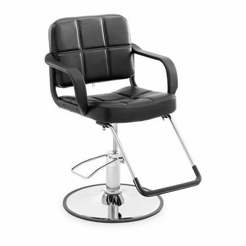 Fauteuil de coiffeur avec repose-pieds - 50 - 64 cm - 170 kg - Noir
