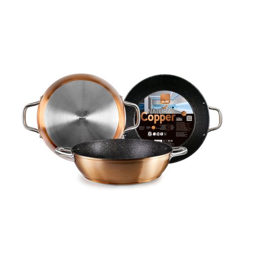 Poele Profonde Avec Anses Natura Copper 32 Cm