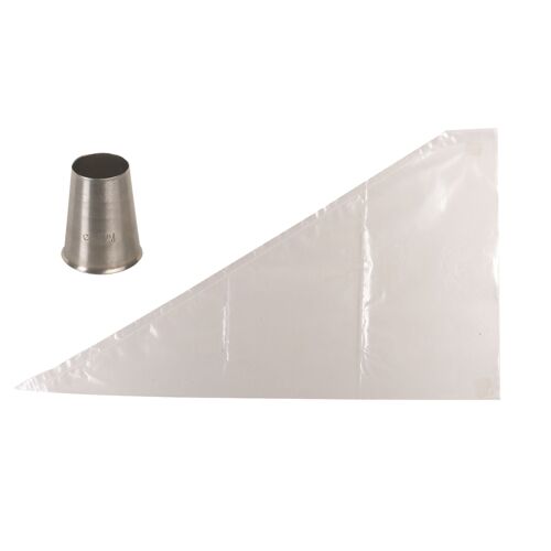 Kit Croquettes-10 Poches+1 Douille Inox