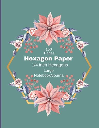 Hexagonal Graph Paper Notebook For Girls: Large Hexanote Journal For Organic Chemistry. Also Suitable For All Science, Mapping, Quilting, Gaming & ... Subjects. 8.5 X 11 ". (Hexagon- Series)