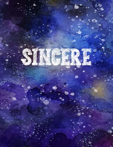 Sincere: Personalized Name Notebook | Wide Ruled Paper Notebook Journal | For Teens Kids Students Girls| For Home School College | 8.5x11 Inch 160pages