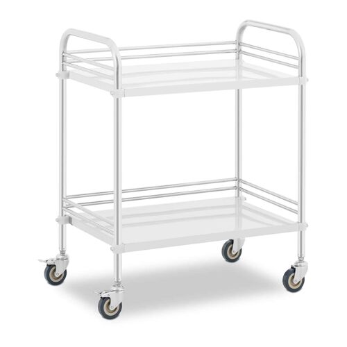 Chariot m?dical - inox - 2 tablettes de 63 x 40 x 12,5 cm - 20 kg