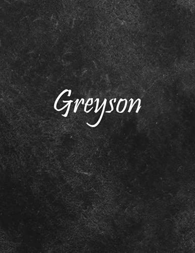 Greyson: Personalized Name Notebook | Wide Ruled Paper Notebook Journal | For Teens Kids Students Girls| For Home School College | 8.5x11 Inch 160pages
