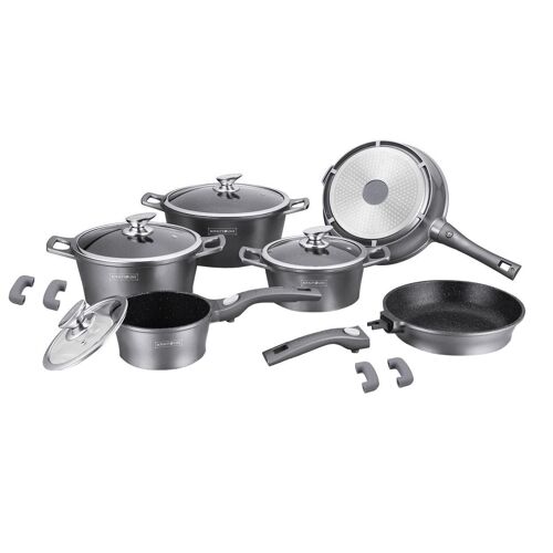 Ensemble De Ustensiles De Cuisine, 6 Casseroles - Gris