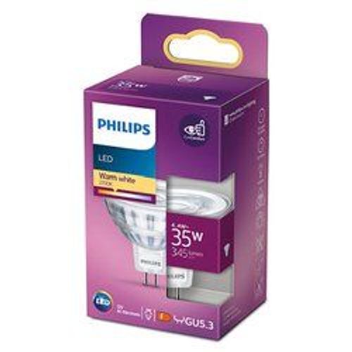 Ampoule Led Philips Gu5.3 4.4w (Équivalent 35w) 2700k 345lm Blanc Chaud