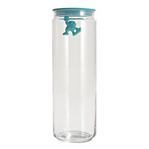 A Di Alessi - Amdr08 Az - Gianni - Boîte De Cuisine En Verre Avec Couvercle Hermétique - Bleu Clair Import Allemagne