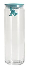 A Di Alessi - Amdr08 Az - Gianni - Boîte De Cuisine En Verre Avec Couvercle Hermétique - Bleu Clair Import Allemagne