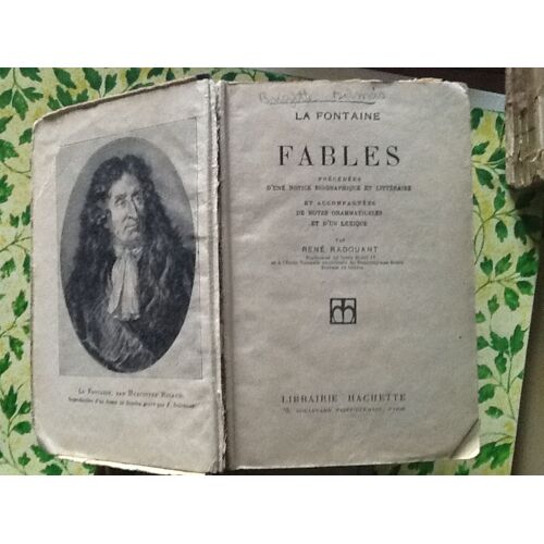 La Fontaine Fables Et Notice Biographique Et Litteraire