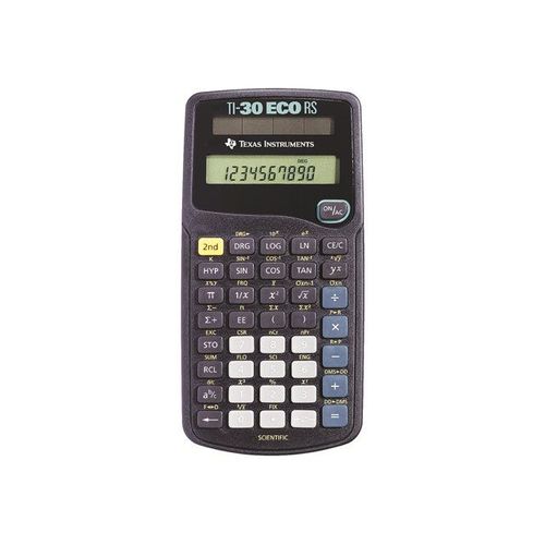 Texas Instruments TI-30 eco RS - Calculatrice scientifique - 10 chiffres - panneau solaire