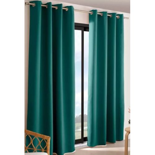Rideau Thermique Double Tenture Satin Duchesse Lourd Bleu Canard Turquois Anneau 150x250Cm Occultant 2 Panneaux Cache Lumiere Idéal Tissu Polyester Brillant Solid Lumin deco fenetre baie vitre porte