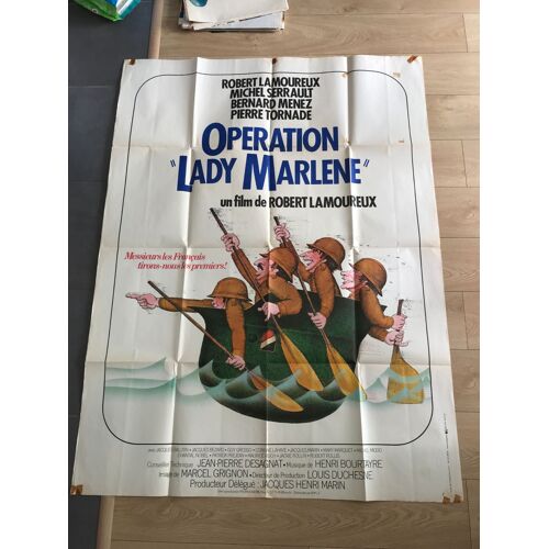« Opération Lady Marlene » Affiche Originale Pliée 120x160 (Robert Lamoureux)