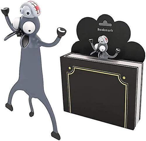 Sandd Dessin Animé 3d Amusant Marque-Page Animaux Lisant Des Signets Pour Les Étudiants Bureau Papeterie Cadeau Créatif Idéal Pour Garçons Filles (Âne)
