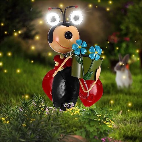 Lampe Solaire Extérieur De Coccinelle Forme Lumière Solaire Led Étanche Lampes Solaires Pour Jardin Pelouse Cour Patio Balcon