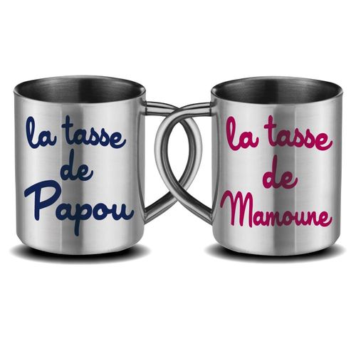 Mugs Humoristiques La Tasse De Mon Papou Et La Tasse De Ma Mamoune