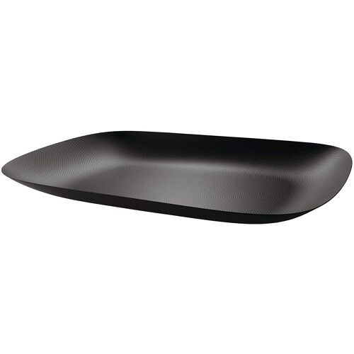 Plateau Rectangulaire Alessi-Moiré En Acier Et Résine Colorés, Noir