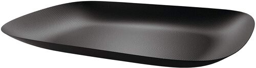 Plateau Rectangulaire Alessi-Moiré En Acier Et Résine Colorés, Noir