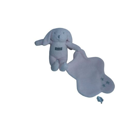Doudou lapin peluche mouchoir Absorba
