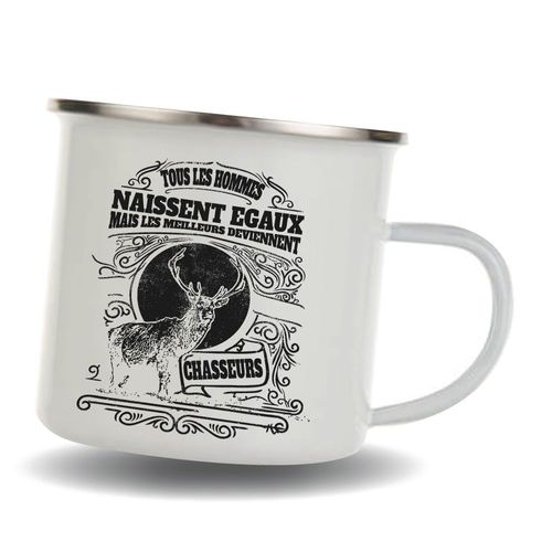 Mug Chasseurs - Je Peux Pas J'ai Chasse - Mug Tasse En Inox Emaillée