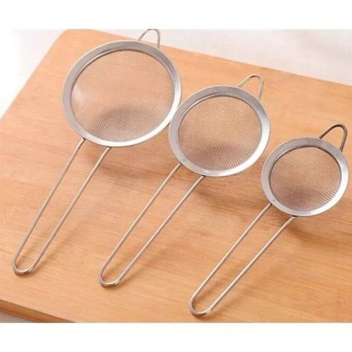 Set De 3 Tamis À Farine Thé Huile Sucre Passoire Maille Filtre En Inox