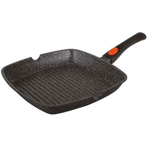 Grill En Pierre 28 Cm, Manches Amovibles, Induction, Antiadhérent,