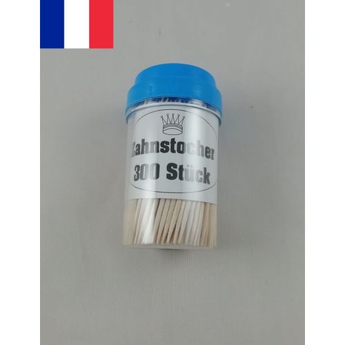 Boîte De 300 Cure Dents 7 Cm En Bois Nettoyage Dentaire Pique Apéritif Jetable