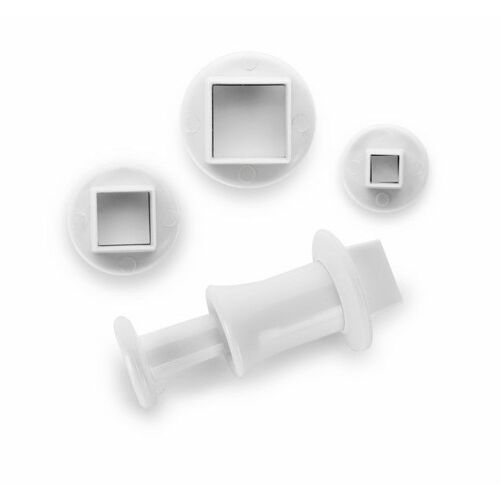 Set 3 Emporte Pieces Avec Poussoir Carre