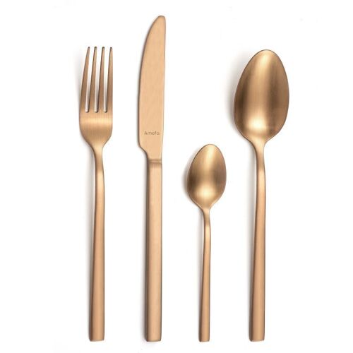 Square - Ménagère 16 Pièces Cuivre