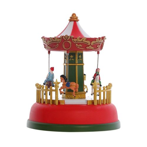 Boîte À Musique Carrousel Avec Lumière Led, Décoration De Maison De Noël, Cheval Rotatif Lumineux, Grande Roue, Cadeau D'Anniversaire Pour Garçons Et Filles