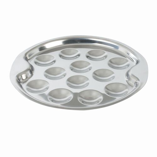 Plat 12 Escargots Inox 19.5 Cm