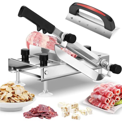KALANKA-trancheuse à viande congelée coupe-ginseng aux herbes manuel trancheuse à b?uf nougat bacon machine de découpe domestique