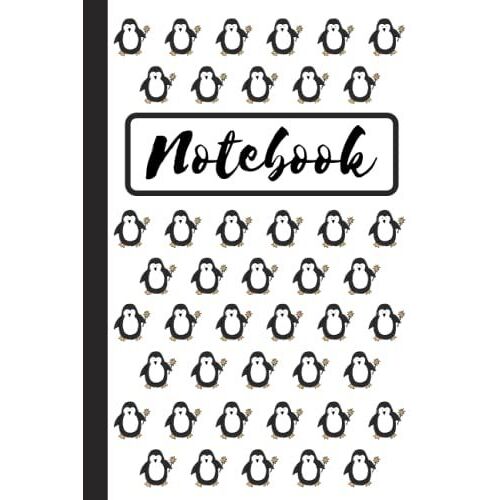 Penguins Notebook: 6x9 Inch Diary Journal Notebook 120 Blank Lined Pages Girls Penguin Gift: Blank Lined Penguin Notebook