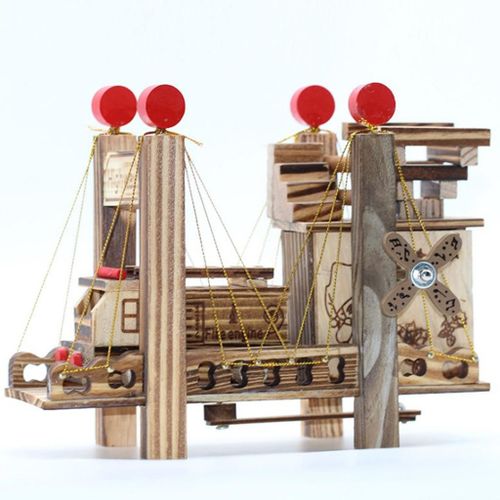 Locomotive En Bois, Modèle De Train, Boîte À Musique, Artisanat Avancé Pour Décoration De La Maison