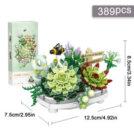 Blocs De Construction Créatifs, Bouquets De Fleurs De Cerisier, Modèle De Plante À Monter Soi-Même, Succulentes Fleurs En Pot, Briques Assemblées, Jouets Pour Enfants