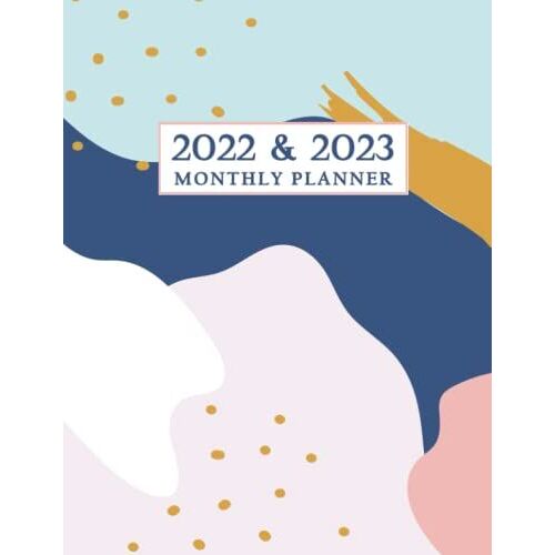 2022-2023 Monthly Planner 8.5" X 11": Large Two Year Monthly Planner Calendar Schedule Organizer. Includes Daily Habit Tracker, Federal Holidays, ... Notes Section. Colorful Memphis Style Cover.