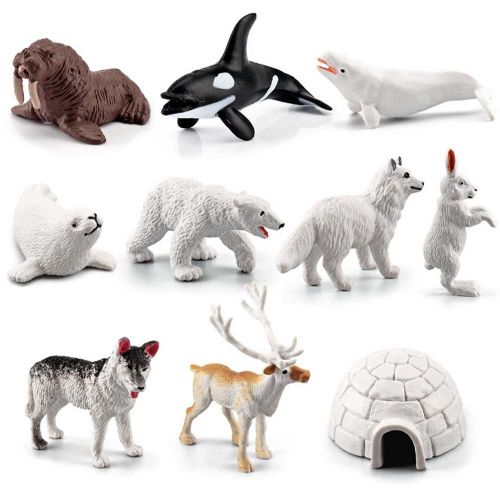 Mini Figurines De Pingouins, Ours Polaire, Chouette De Neige, Dauphin, Loup, Modèle Réaliste, Animaux Marins, Jouet Pour Enfants