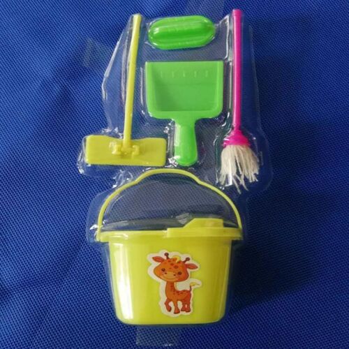Ensemble De Nettoyage De Brosse, 5 Pièces, Miniature, Pour Salle En Plastique, Jardin, Pelle À Poussière, Seau, 1/12