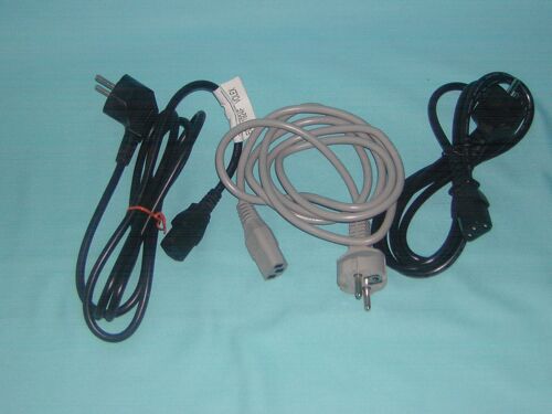 Lot de 3 Cordons d'alimentation electriques tripolaires (pour ordinateur, grosses imprimantes etc...).