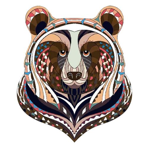 Puzzle Animal Panda En Papier Alien, Puzzle Animal Panda, Forme D'ours Irrégulière Pour Enfants, Jouets Pour Adultes, Cadeau