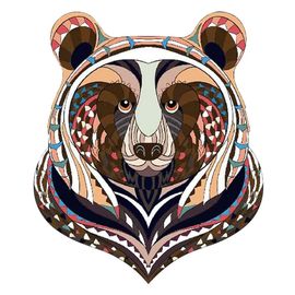 Puzzle Animal Panda En Papier Alien, Puzzle Animal Panda, Forme D'ours Irrégulière Pour Enfants, Jouets Pour Adultes, Cadeau