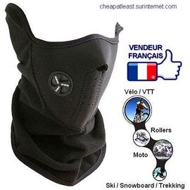 Cagoule En Néoprène Noir - Protection Nez Et Visage Pour Moto, Ski, Quad, Scooter, Solex - Taille Unique
