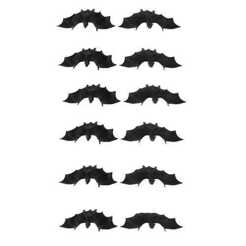 Lot De 12 Figurines De Collection D'Animaux Réalistes, Jouets De Chauve-Souris En Plastique Noir