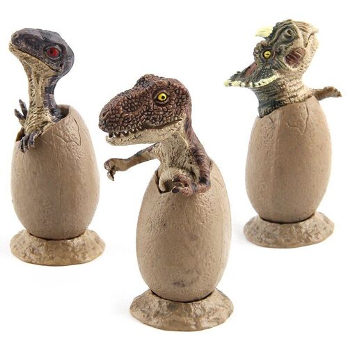 Figurine De Dinosaure À L'émulation, 3 Pièces/Ensemble ¿Ufs Miniatures Solides Faits À La Main, Jouet Créatif Et Exquis, Décoration Artisanale Pour La Maison