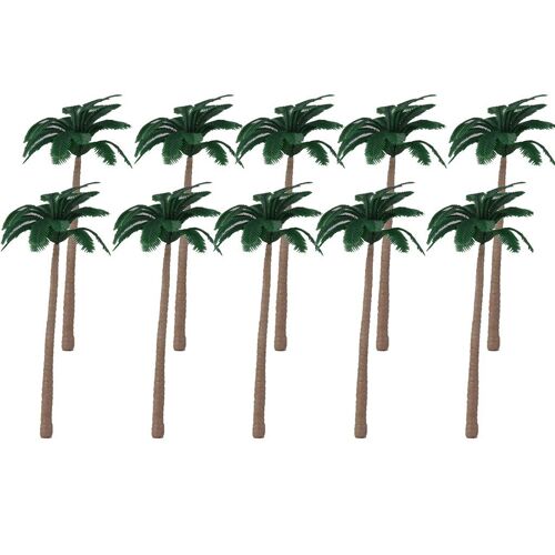 Train de palmier, paysage de plage et de forêt, échelle HO O 12CM, modèle 20 pièces